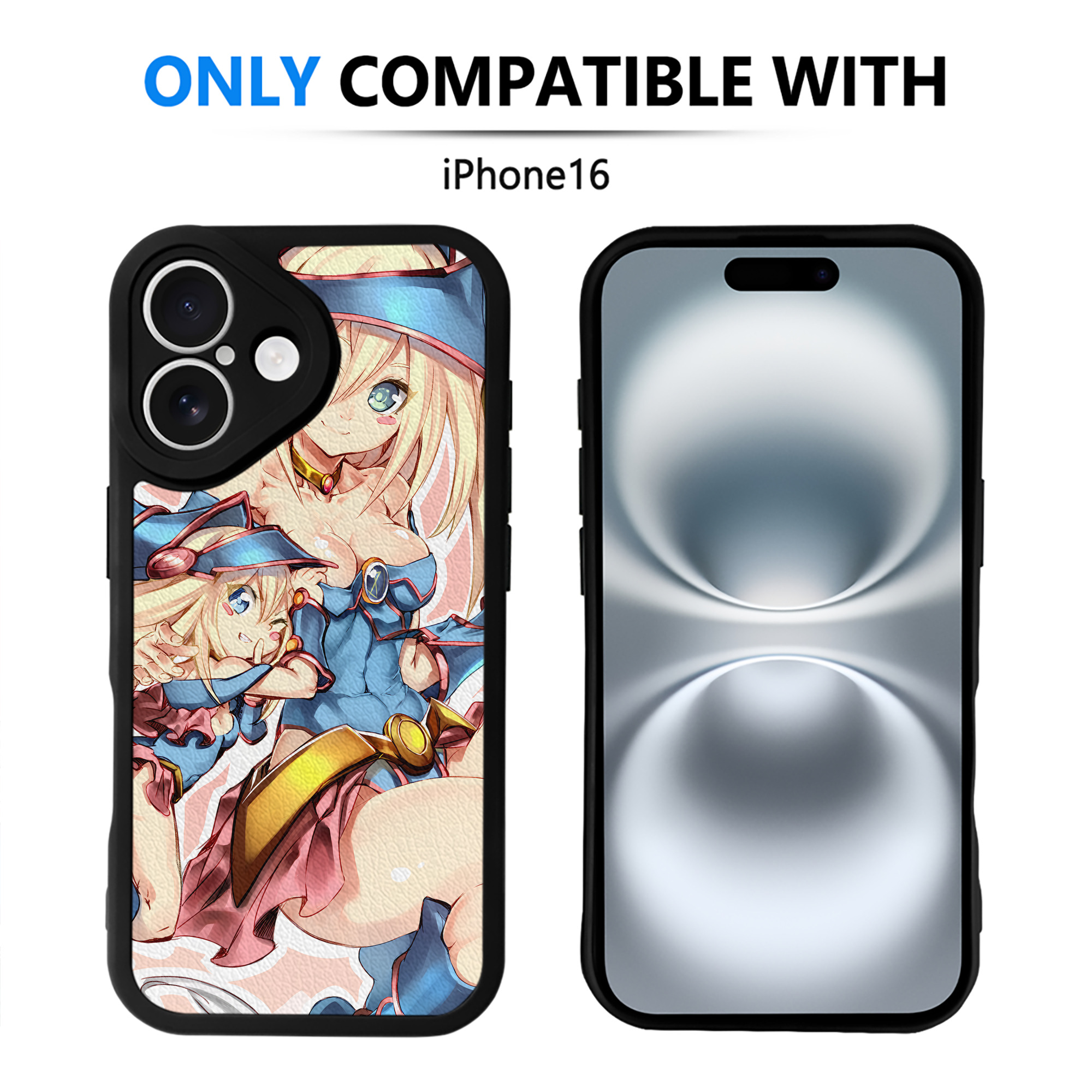 （画像用） 遊☆戯☆王 Yu-Gi-Oh! 【iPhone 16シリーズ対応】シリコンスマホケース（レザー調） 材質：シリコン
